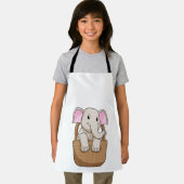 Elephant mit Korbweide Schürze (Insitu)