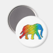 Elephant mit Pixeln Magnet (Vorderseite/Rückseite)