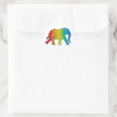 Elephant mit Pixeln Runder Aufkleber (Tasche)
