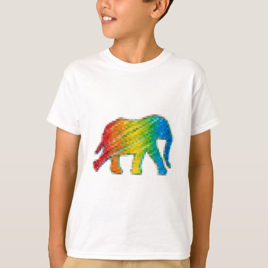 Elephant mit Pixeln T-Shirt (Vorderseite)