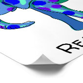 Elephant mit Polka Dots Party Poster (Ecke)