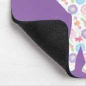 Elephant-mit-Watercolor-Blume-Muster einzigartig Mousepad (Ecke)