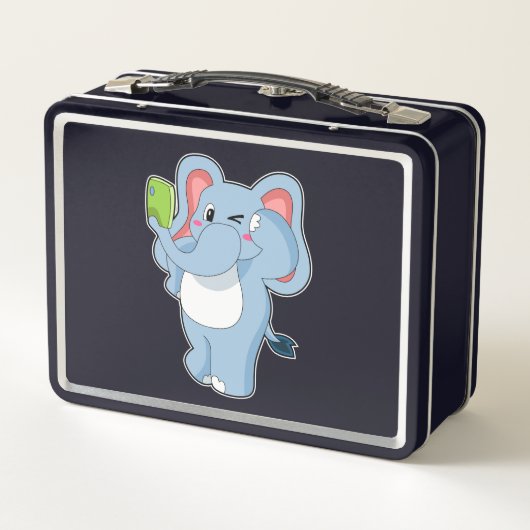 Elephant Mobile Metall Brotdose (Rückseite)