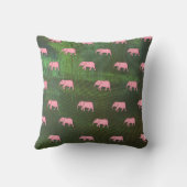 Elephant Modern Baby for Kids Pink Green Kissen (Rückseite)