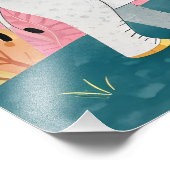 Elephant Mom and Baby Fotodruck (Ecke)