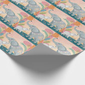 Elephant Mom and Baby Geschenkpapier (Ecke)