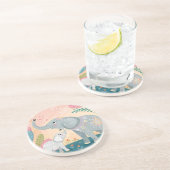 Elephant Mom and Baby Getränkeuntersetzer (Seite)