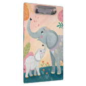 Elephant Mom and Baby Klemmbrett (Rechts)