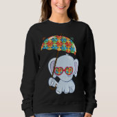 Elephant Mom Autism Child Awareness Choose Kindnes Sweatshirt (Vorderseite)