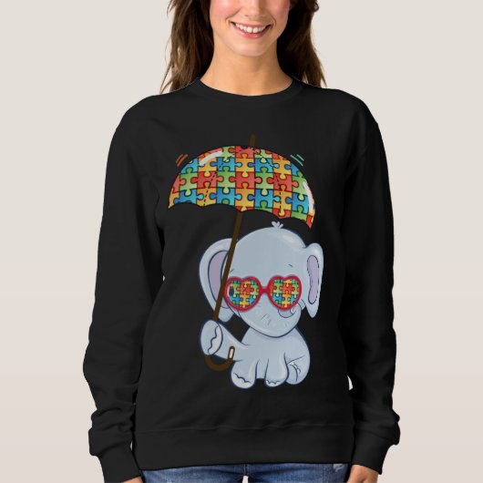 Elephant Mom Autism Child Awareness Choose Kindnes Sweatshirt (Vorderseite)