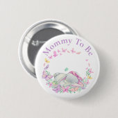 Elephant Mommy soll Schmetterlingstaste sein Button (Vorne & Hinten)