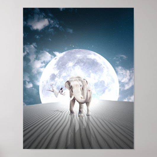 Elephant Moon Fantasy Girl Poster (Vorne)