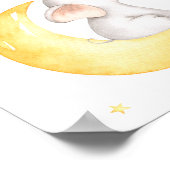 Elephant Moon Stars Balloon Lovely Kinderzimmer Poster (Ecke)