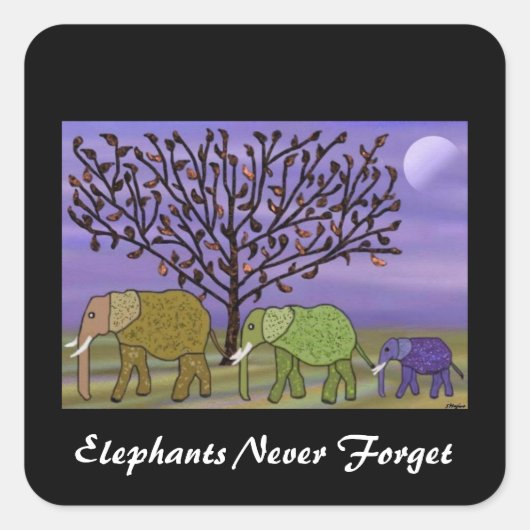 Elephant Moon Stickers (Vorderseite)