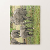 Elephant Mother and Baby Animal Jigsaw Puzzle (Vertikal)