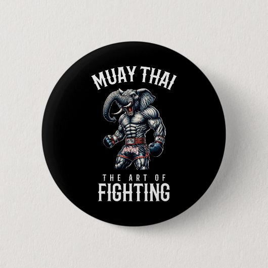 Elephant Muay Thai - Kickboxen und Elephant Thai B Button (Vorderseite)