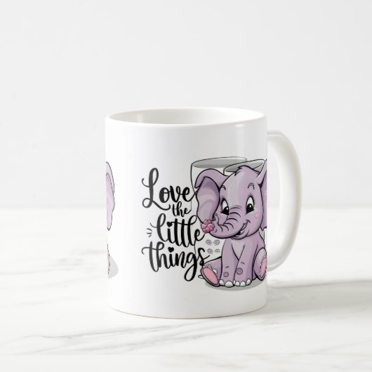 elephant mugs purple cute kaffeetasse (VorderseiteRechts)