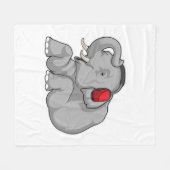 Elephant Music Headphone Fleecedecke (Vorderseite (Horizontal))