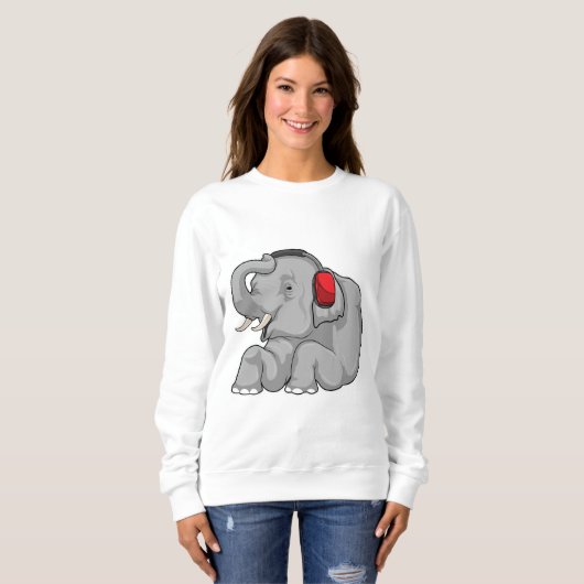 Elephant Music Headphone Sweatshirt (Vorne ganz)