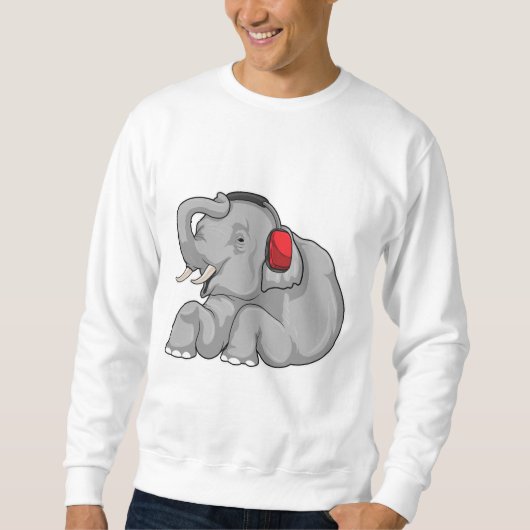 Elephant Music Headphone Sweatshirt (Vorderseite)