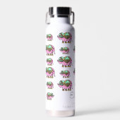 Elephant Muster Aquarellfarben Pastellfarben Trinkflasche (Vorne)