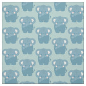 Elephant Muster Light Blue Stoff (Muster)
