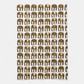 Elephant Muster Neutrals Geschirrtuch (Vertikal)