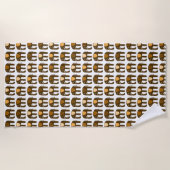 Elephant Muster Neutrals Strandtuch (Vorderseite)