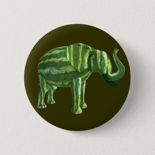 Elephant National Watermelon Day Button (Vorderseite)