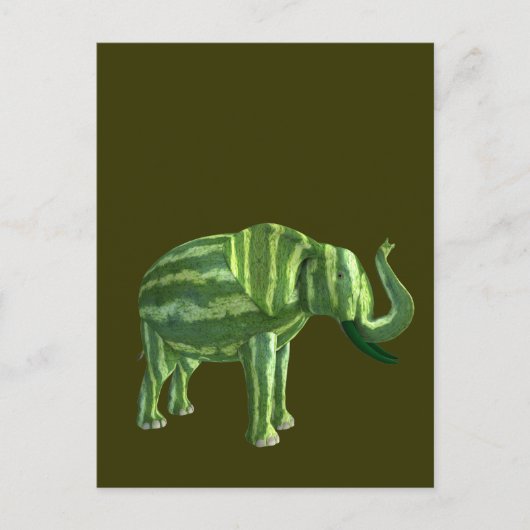 Elephant National Watermelon Day Postkarte (Vorderseite)