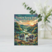 Elephant Nature Park Thailand Postkarte (Stehend Vorderseite)