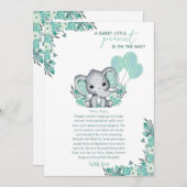 Elephant Neutral Baby Dusche Dankeskarte (Vorne/Hinten)