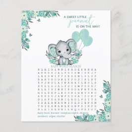 Elephant Neutral Baby Shower Game