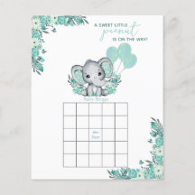 Elephant Neutral Baby Shower Game