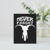 Elephant nie vergessen postkarte (Stehend Vorderseite)