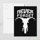 Elephant nie vergessen postkarte (Vorne/Hinten)