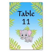 Elephant Niedlich Boy Blue Ombre Thema Kinderdusch