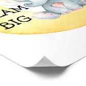 Elephant Niedliches Zitat Kinderzimmer Print Baby  Poster (Ecke)