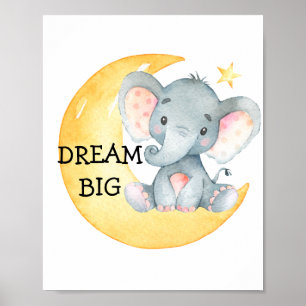 Elephant Niedliches Zitat Kinderzimmer Print Baby  Poster