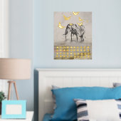 Elephant Nomad Modernes Druckmuster Foliendrucke (In Situ (Schlafzimmer))