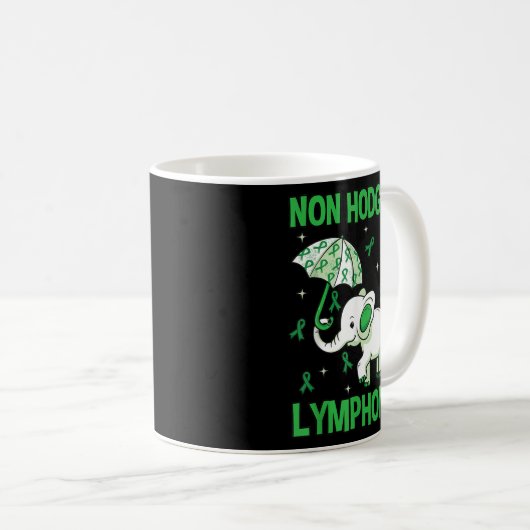 Elephant Non-Hodgkins Lymphozyten Green G Kaffeetasse (VorderseiteRechts)