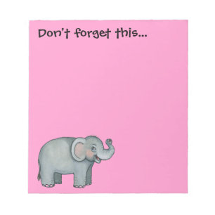 Elephant Note Pad Notizblock