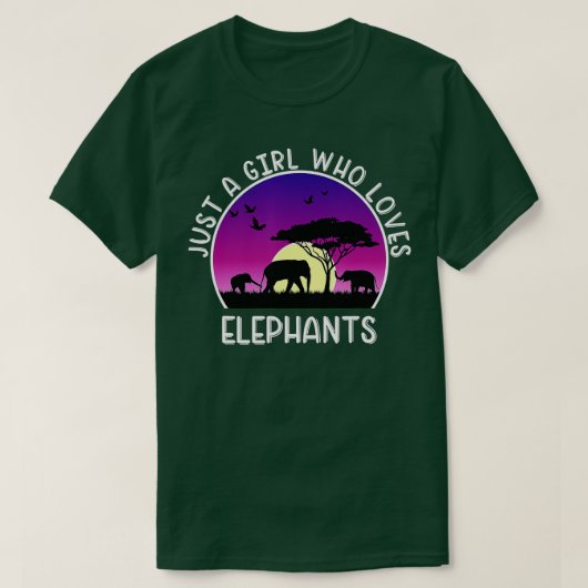 Elephant nur ein Mädchen, das Elefanten Liebe T-Shirt (Design vorne)