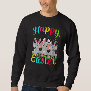Elephant Oaster Egg Bunny Elephant Happy Oaster Sweatshirt