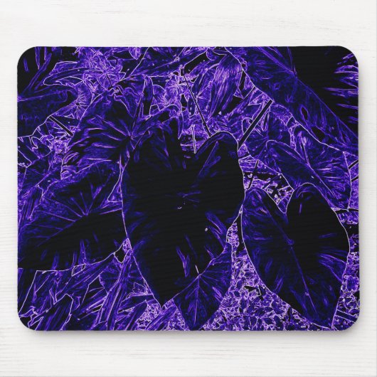 Elephant Ohrleaf Tief Lila Mousepad (Vorne)