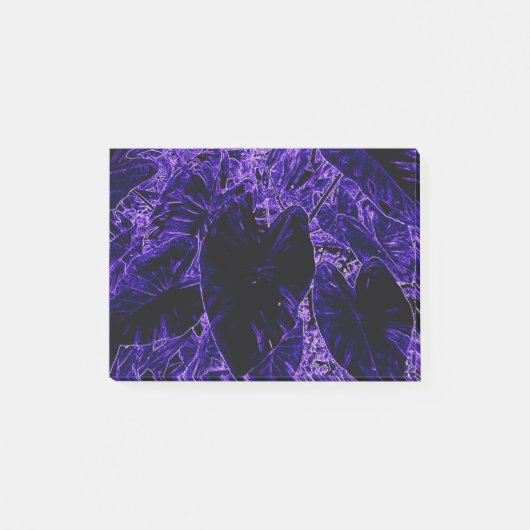 Elephant Ohrleaf Tief Lila Post-it Klebezettel (Vorderseite)