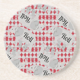 "Elephant on a Roll" Keramik Untersetzer