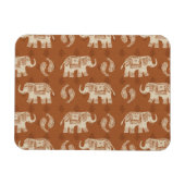 Elephant Orange Caravan Muster Magnet (Horizontal)