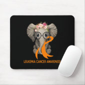 Elephant Orange Ribbon Leukämie Mousepad (Mit Mouse)