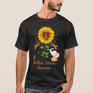 Elephant Orange Ribbon Multiple Sklerose Awarenes T-Shirt